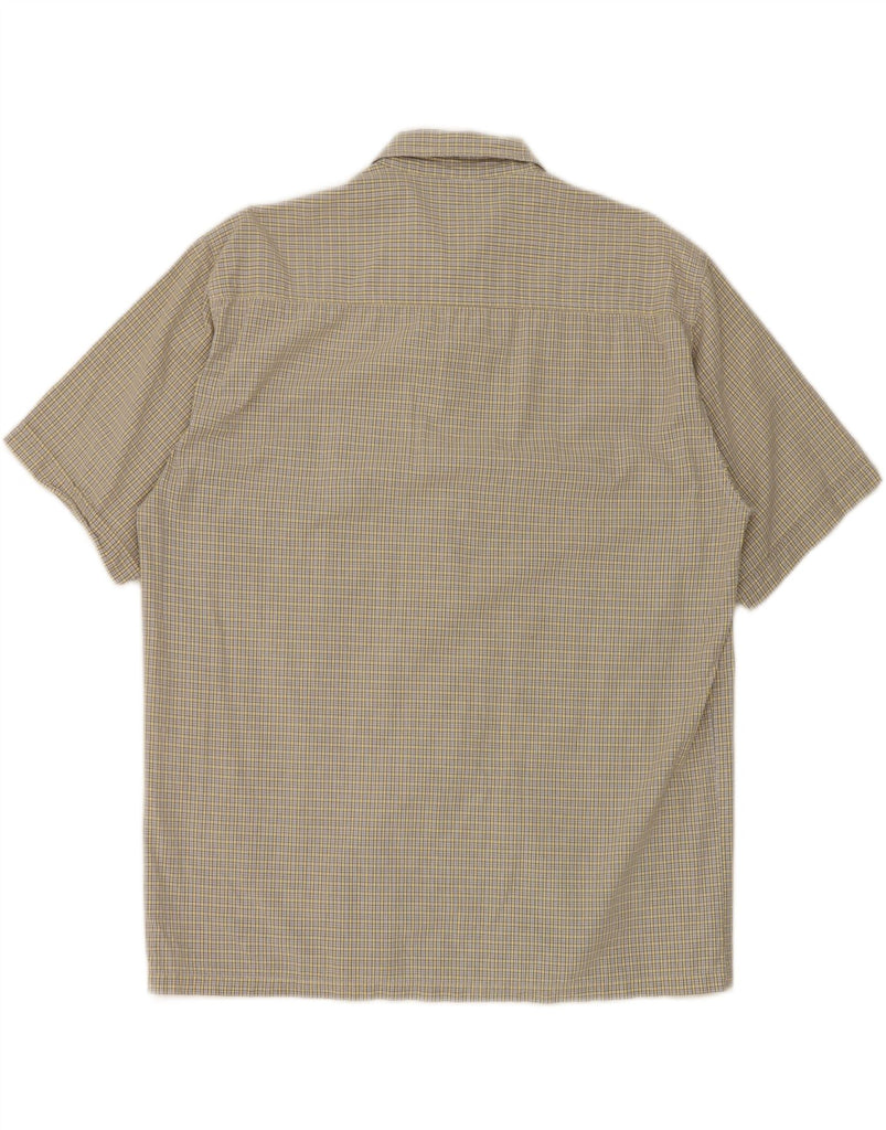 LEVI'S Mens Short Sleeve Shirt Large Yellow Check Cotton Vintage Levi's and Second-Hand Levi's from Messina Hembry 