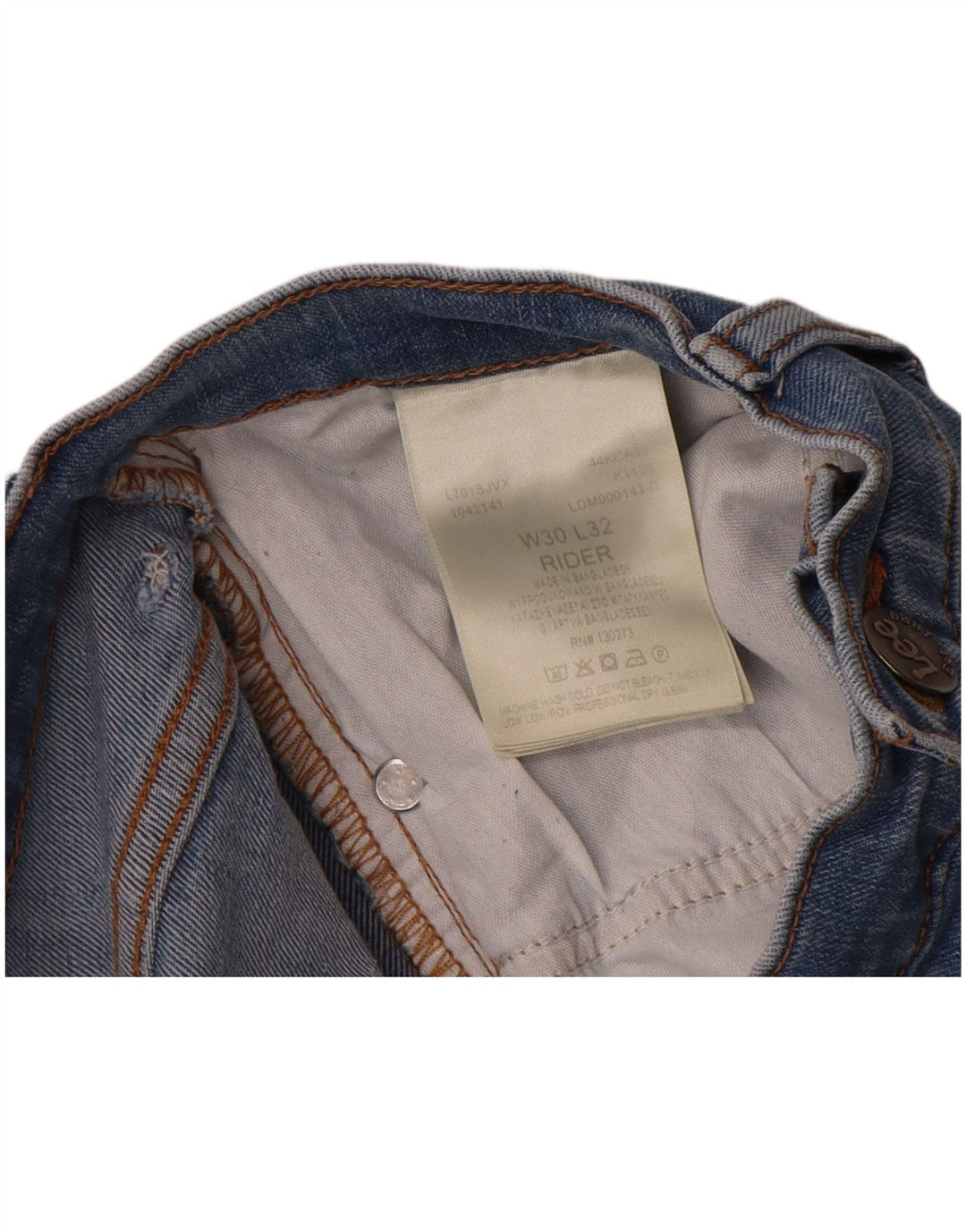 Lee Womens Rider Slim Jeans W30 L32 Blue Cotton
