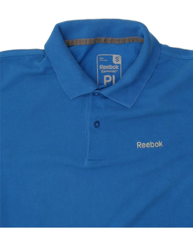 REEBOK Mens Elements Polo Shirt Small Blue Vintage Reebok and Second-Hand Reebok from Messina Hembry 