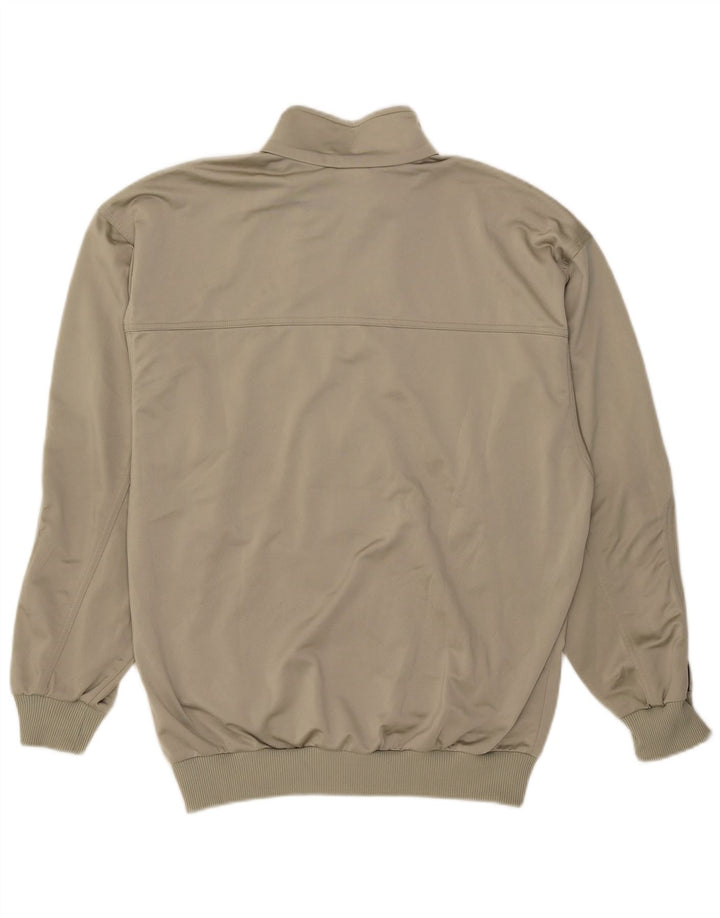 Adidas Mens Tracksuit Top Jacket UK 38/40 Medium Khaki Polyester
