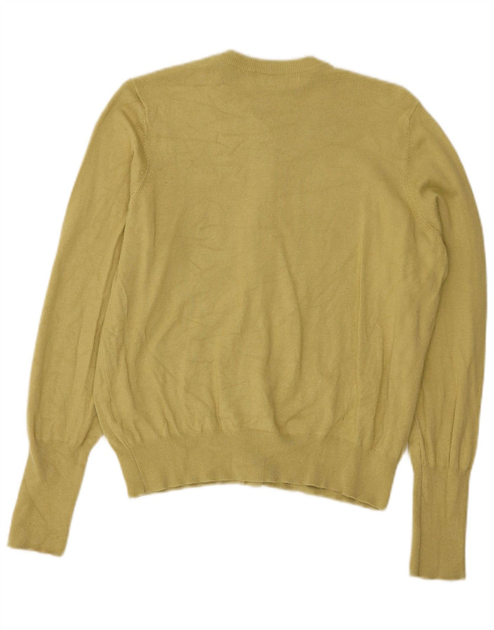 Marks & Spencer Womens Cardigan Sweater UK 14 Medium  Green Viscose