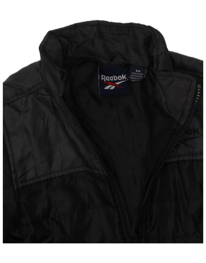 REEBOK Boys Padded Jacket 5-6 Years Black Polyester Vintage Reebok and Second-Hand Reebok from Messina Hembry 
