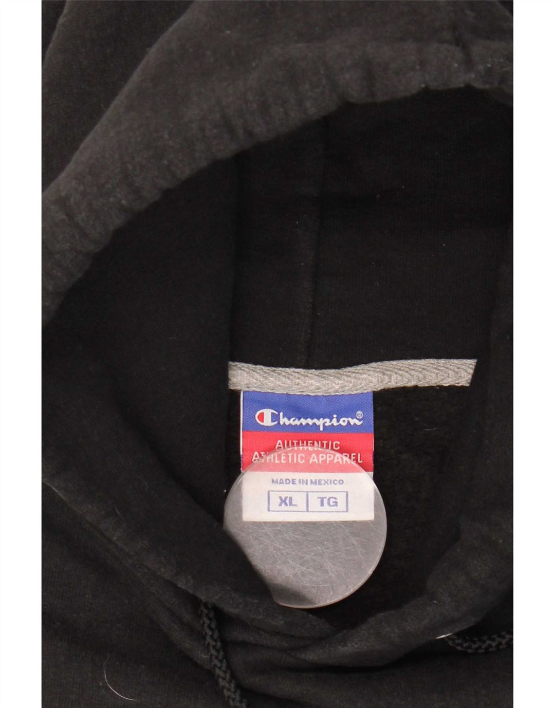 Champion Mens Hoodie Jumper XL Black Cotton