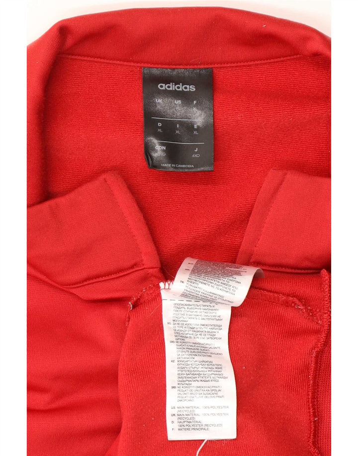 Adidas Mens Tracksuit Top Jacket XL Red Polyester