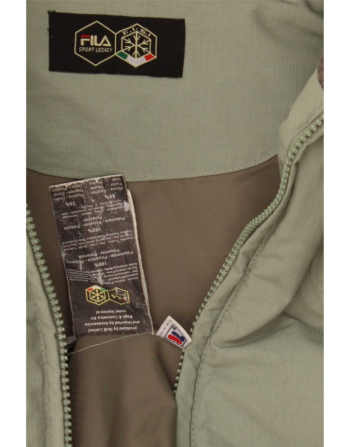 Fila Mens Padded Jacket UK 40 Large Green Polyamide