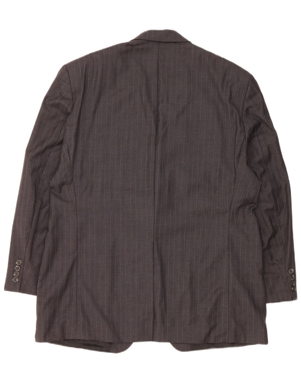 Ralph Lauren Mens 2 Button Blazer Jacket UK 44 XL Grey Pinstripe Wool