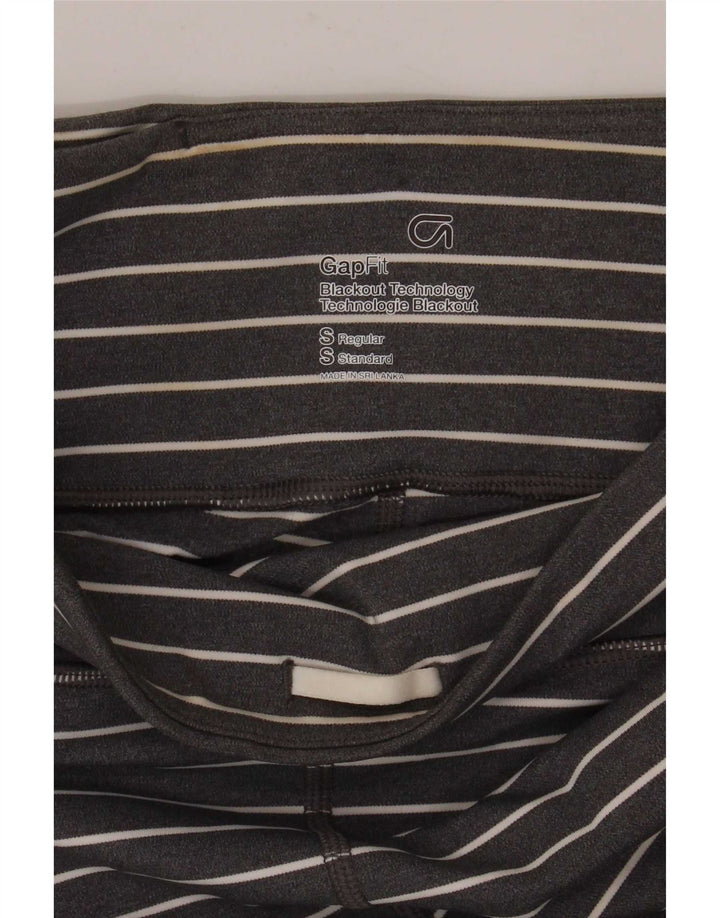 Gap Womens Leggings UK 10 Small Grey Pinstripe
