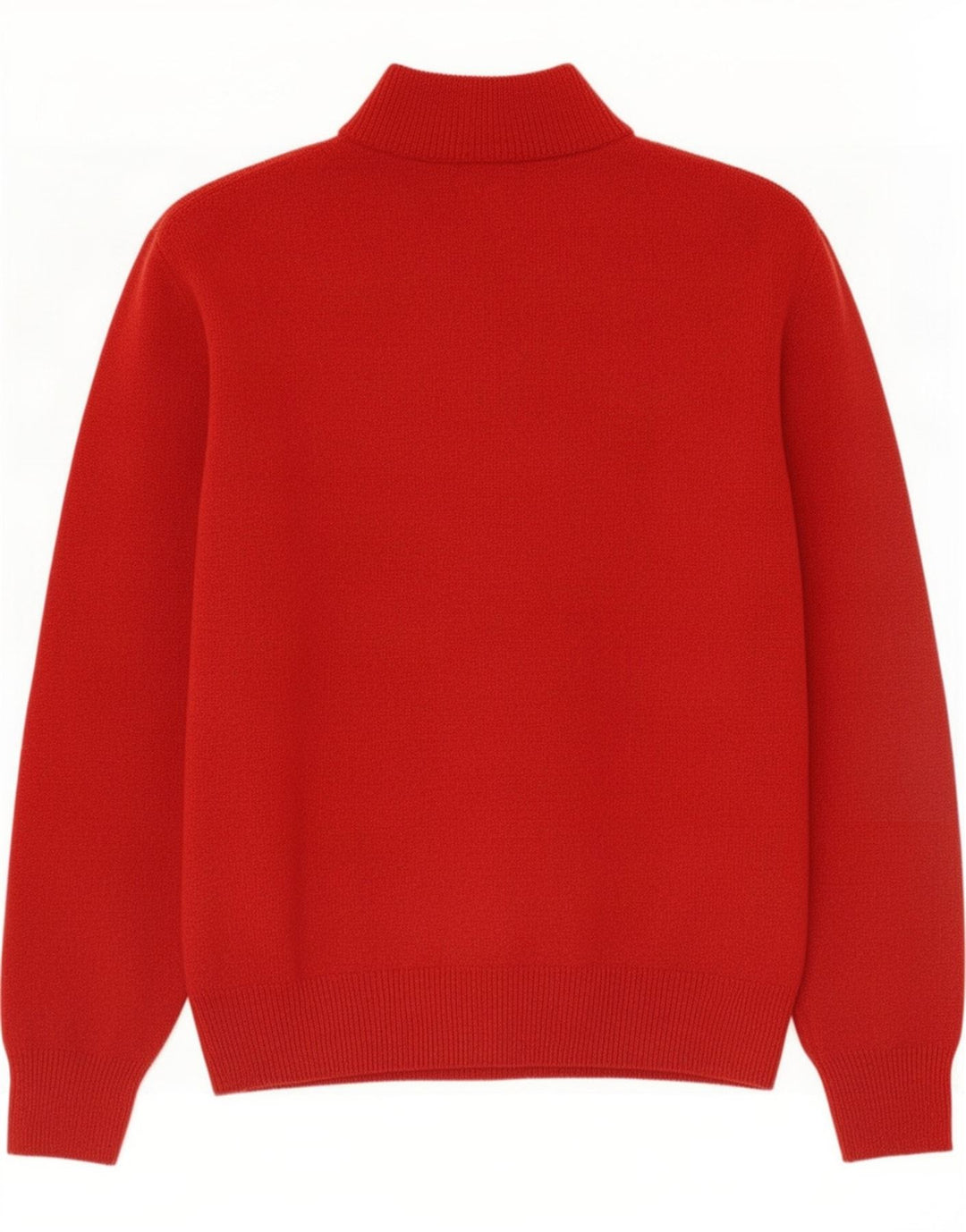 Gant Mens Zip Neck Jumper Sweater Medium Red Wool