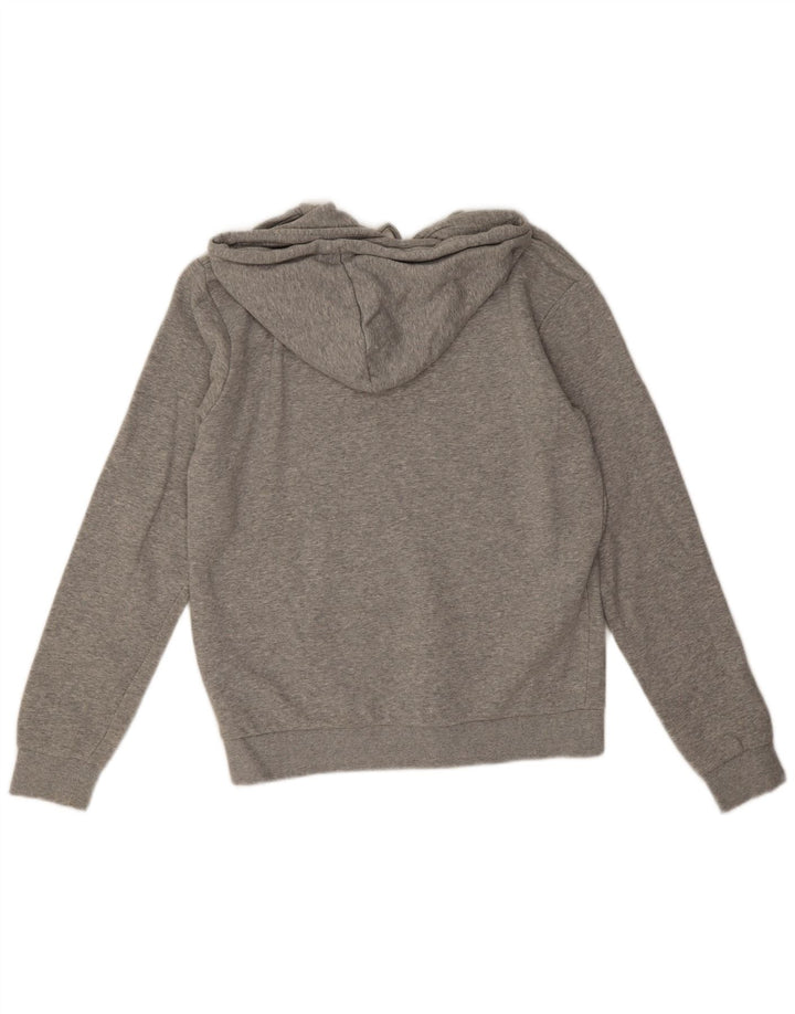 FILA Mens Graphic Hoodie Jumper Small Grey Flecked Cotton