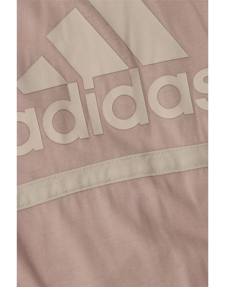 Adidas Womens Graphic T-Shirt Top UK 12 Medium Pink
