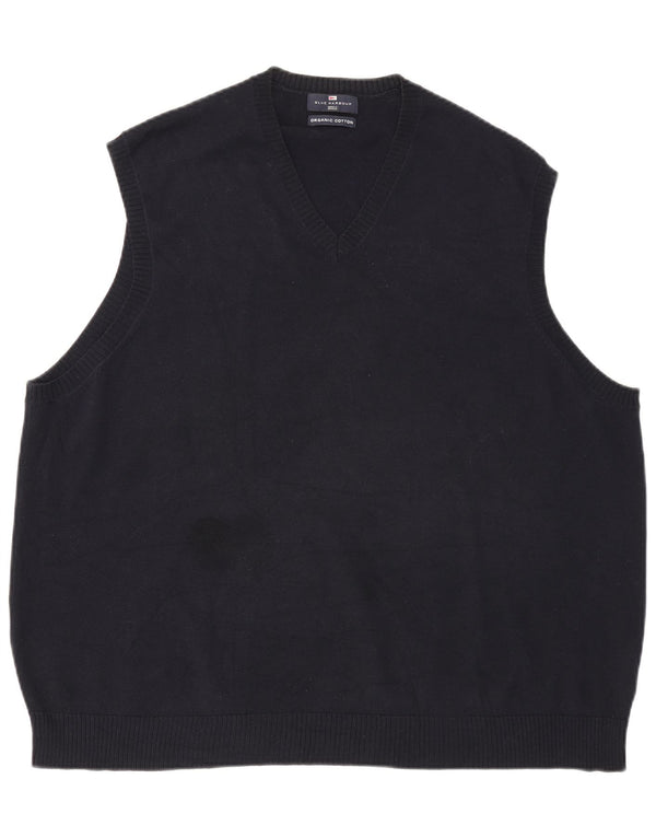 Marks & Spencer Mens Blue Harbour Vest Tank Top 2XL Navy Blue Cotton