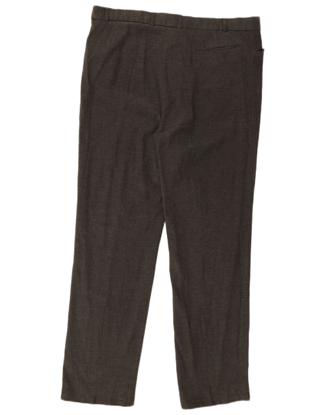 Marks & Spencer Mens Straight Casual Trousers W40 L33 Grey Viscose