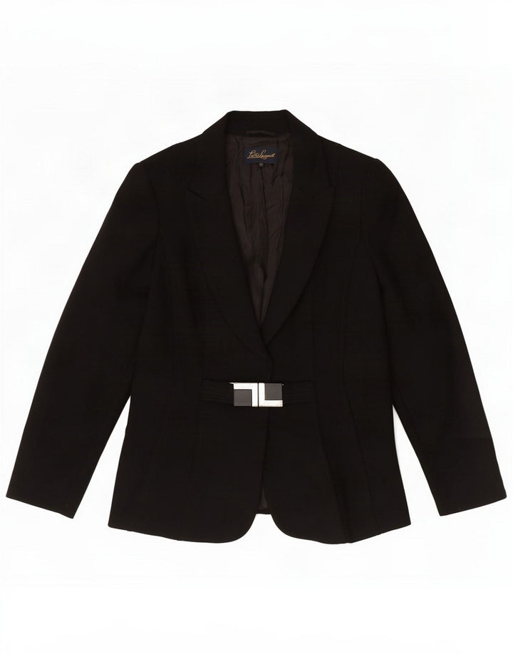 Luisa Spagnoli Womens Blazer Jacket IT 46 Large Black Polyester