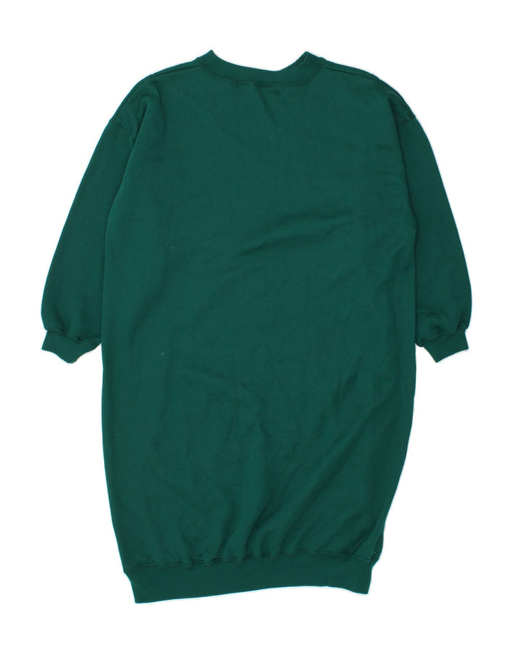 ANDREA MARE Womens Oversized Sweatshirt Jumper Dress UK 10 Small Green Vintage Andrea Mare and Second-Hand Andrea Mare from Messina Hembry 