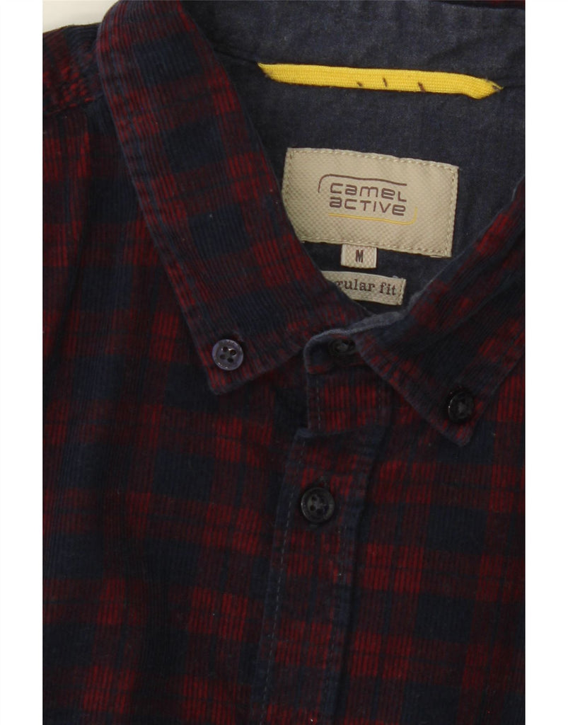 CAMEL ACTIVE Mens Regular Fit Corduroy Shirt Medium Navy Blue Check Cotton Vintage Camel Active and Second-Hand Camel Active from Messina Hembry 