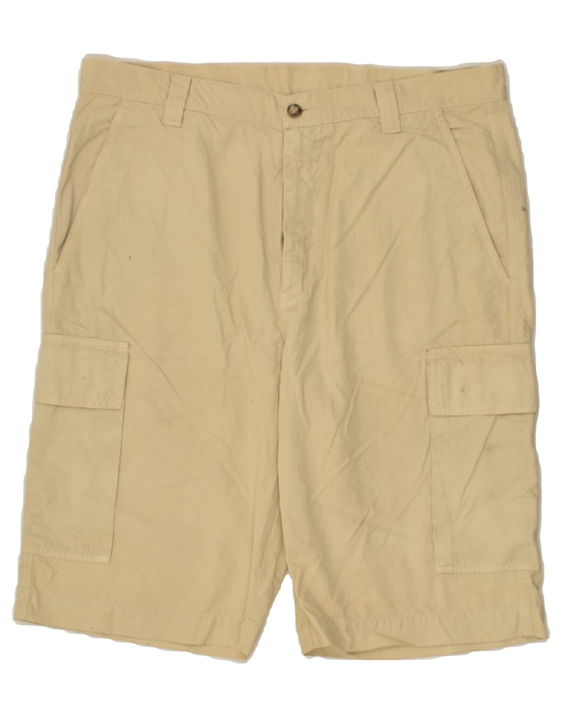 BELFE & BELFE Mens Cargo Shorts IT 50 Large W34  Beige Cotton | Vintage Belfe & Belfe | Thrift | Second-Hand Belfe & Belfe | Used Clothing | Messina Hembry 