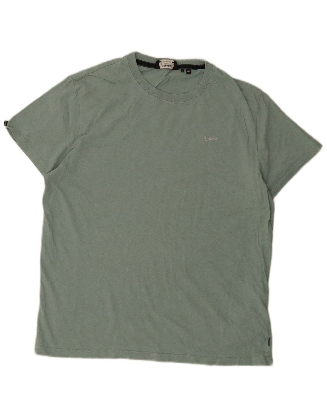 Superdry Mens T-Shirt Top 2XL Green Cotton