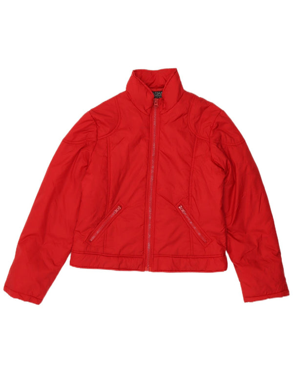 Sasha Womens Crop Padded Jacket UK 14 Medium Red Polyamide