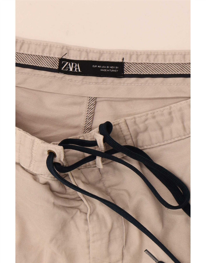 Zara Womens Chino Shorts EU 40 Medium W31 Beige
