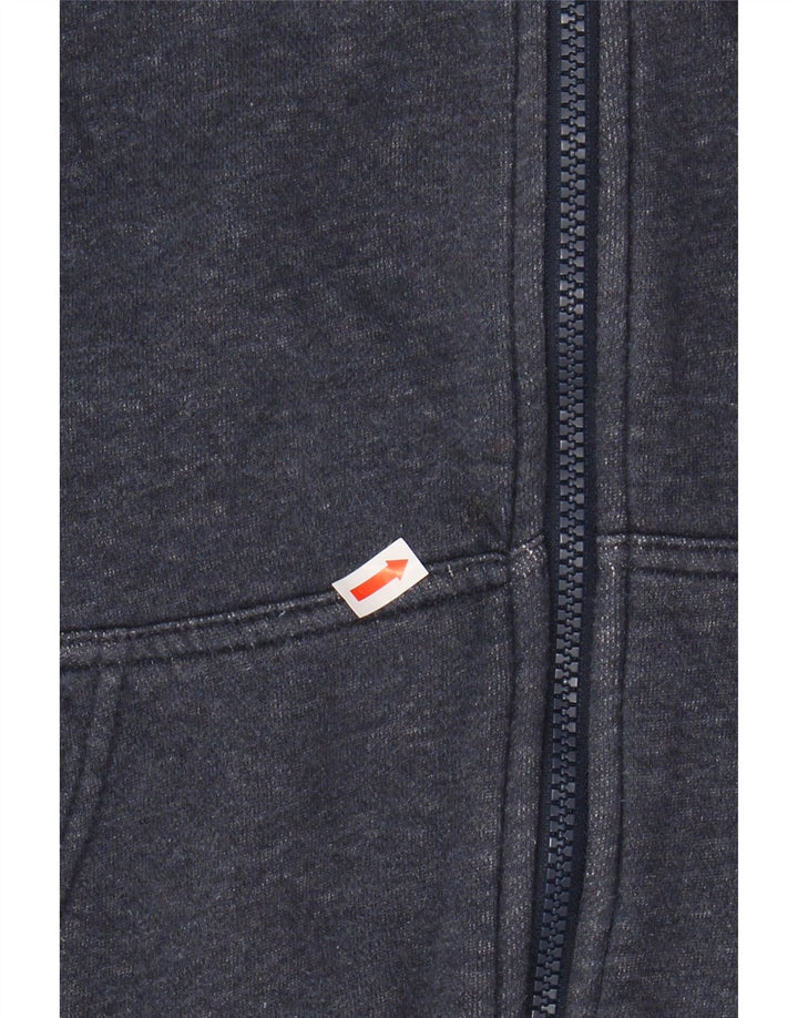 NIKE Mens Zip Hoodie Sweater Medium Navy Blue Cotton
