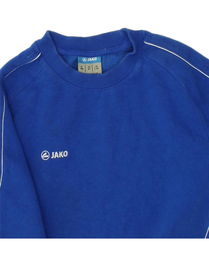JAKO Boys Graphic Sweatshirt Jumper 7-8 Years Blue Cotton Vintage Jako and Second-Hand Jako from Messina Hembry 