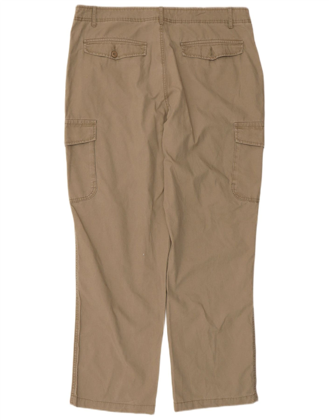 Marks & Spencer Mens Straight Cargo Trousers W38 L31 Beige Cotton