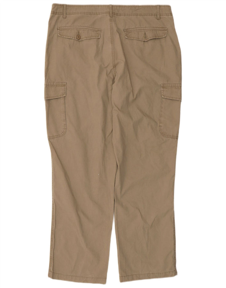 Marks & Spencer Mens Straight Cargo Trousers W38 L31 Beige Cotton