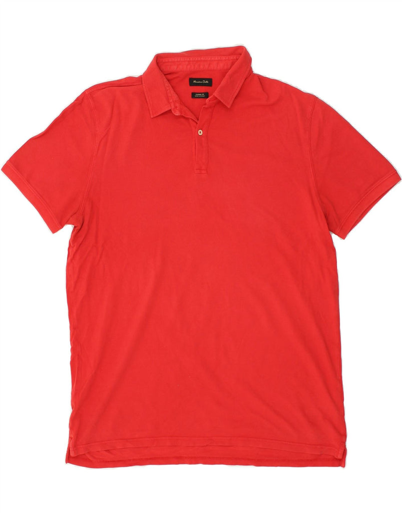 MASSIMO DUTTI Mens Casual Fit Polo Shirt XL Red Cotton | Vintage Massimo Dutti | Thrift | Second-Hand Massimo Dutti | Used Clothing | Messina Hembry 