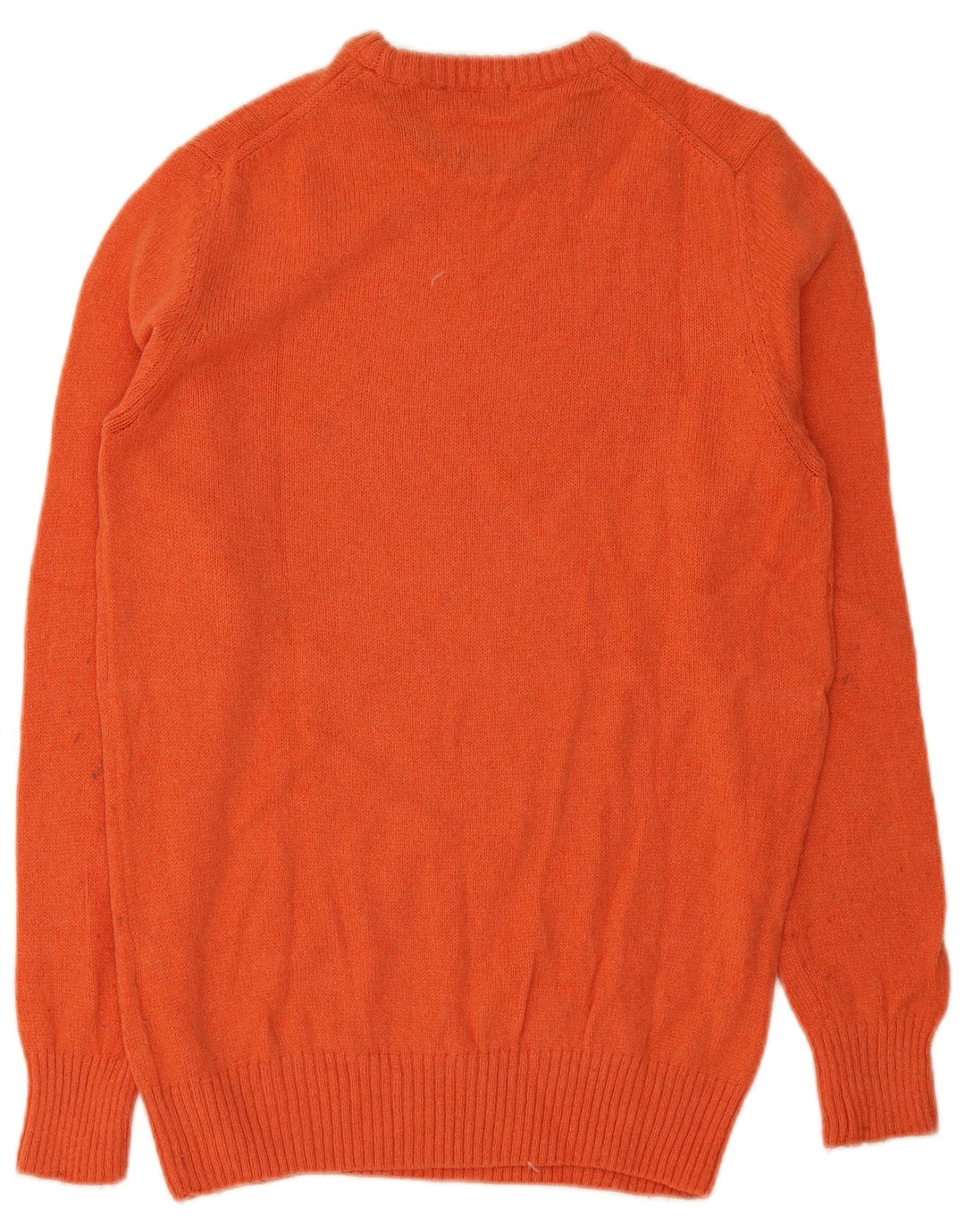 Brooksfield Mens Crew Neck Jumper Sweater Medium Orange Wool
