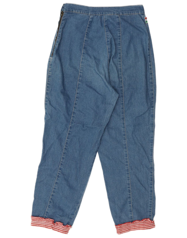 MOSCHINO Womens High Waist Tapered Jeans UK 12 Medium W28 L25  Blue Cotton