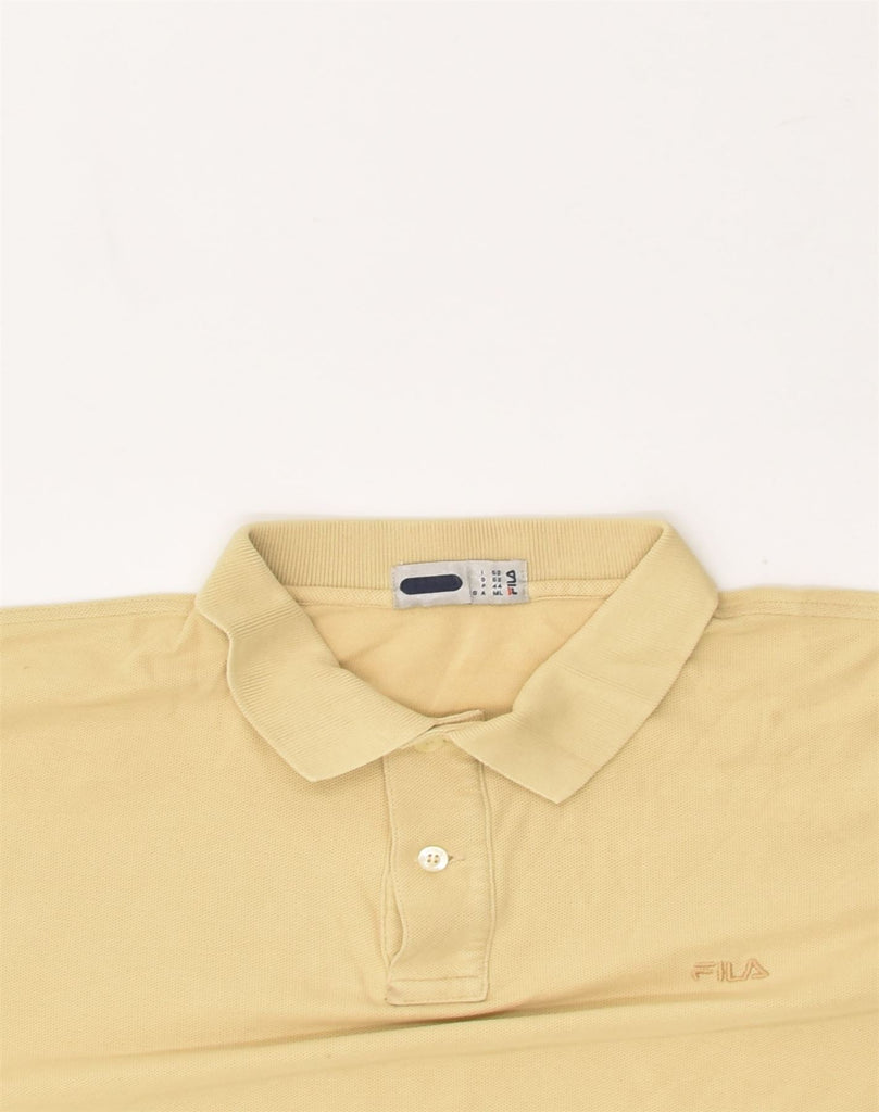 FILA Mens Polo Shirt IT 52 Large Yellow Cotton | Vintage Fila | Thrift | Second-Hand Fila | Used Clothing | Messina Hembry 