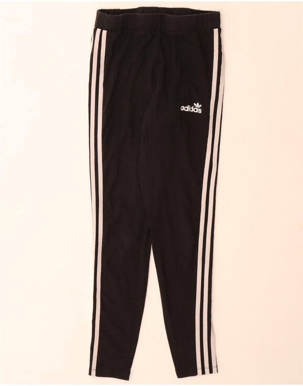 Adidas Womens Leggings UK 12 Medium  Black Cotton