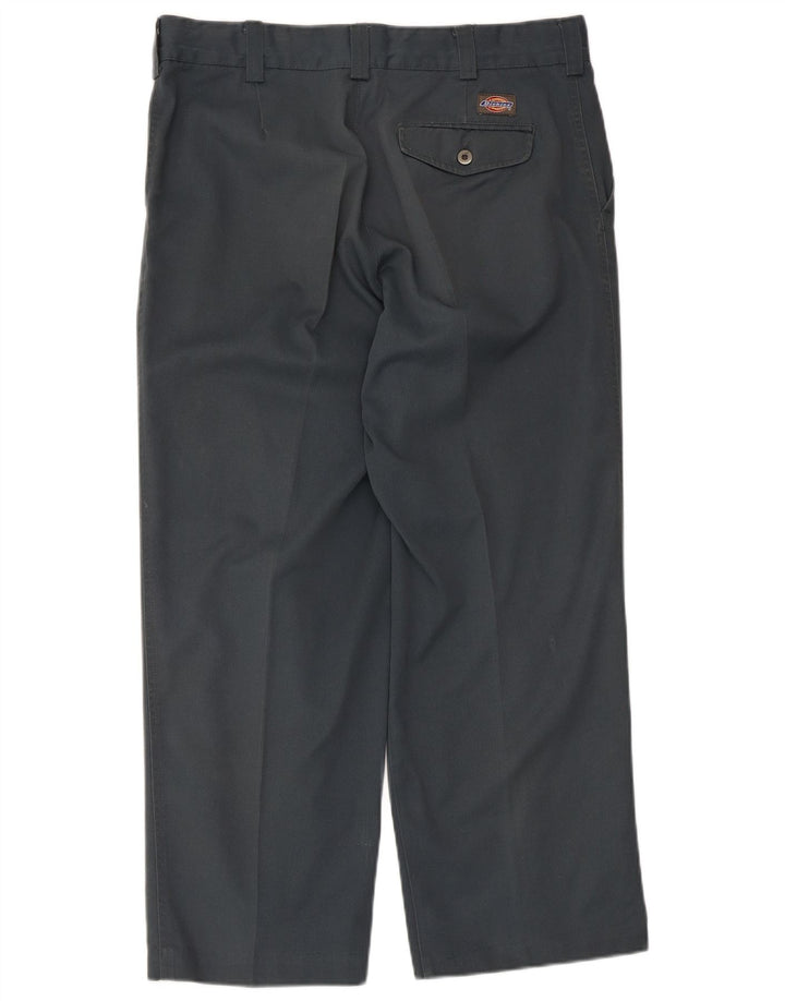 Dickies Mens Straight Suit Trousers W36 L26 Grey Polyester