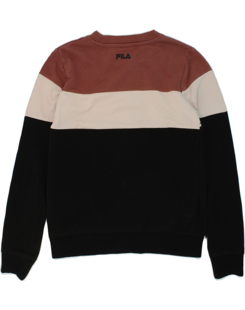 FILA Girls Sweatshirt Jumper 13-14 Years Multicoloured Colourblock Sports | Vintage Fila | Thrift | Second-Hand Fila | Used Clothing | Messina Hembry 