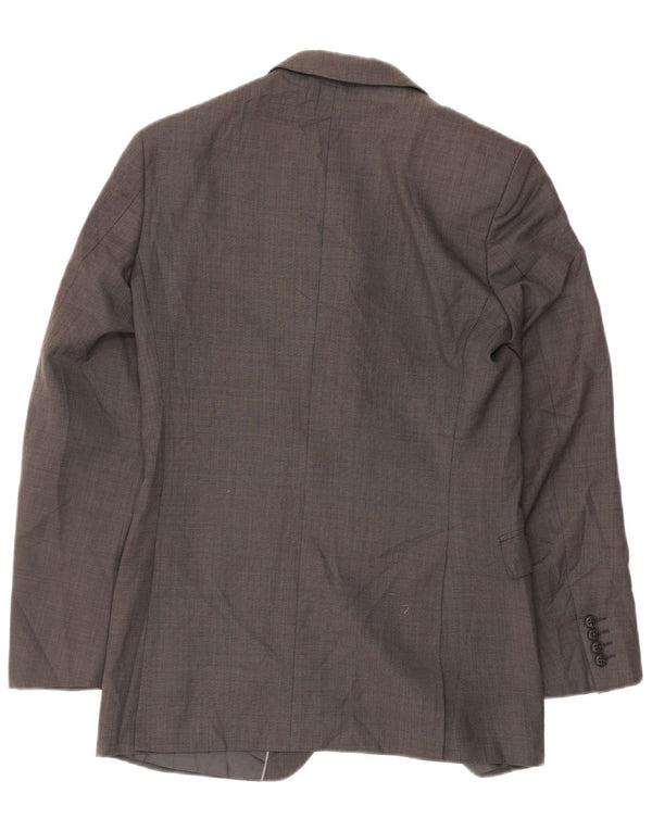 Marks & Spencer Mens 2 Button Blazer Jacket UK 36 Small Grey Wool
