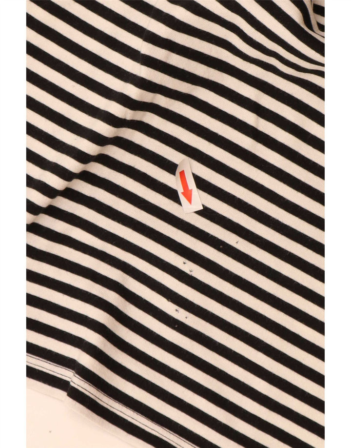 Levi's Womens T-Shirt Top UK 16 Large White Striped Cotton