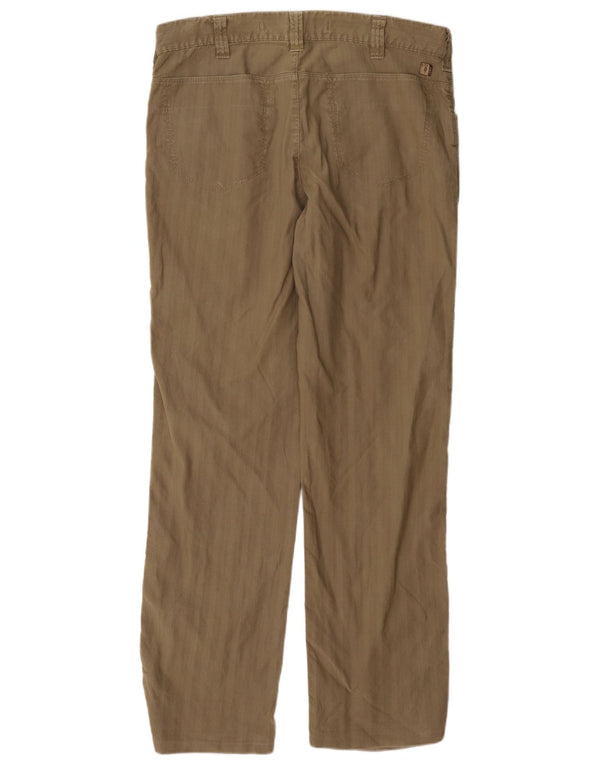 Trussardi Mens Regular Casual Trousers IT 50 Large W34 L31 Khaki Cotton