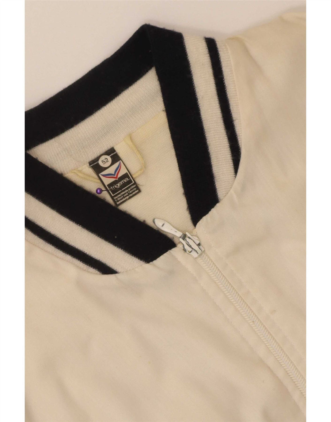 Trigema Mens Bomber Jacket IT 52 XL White Colourblock Polyester