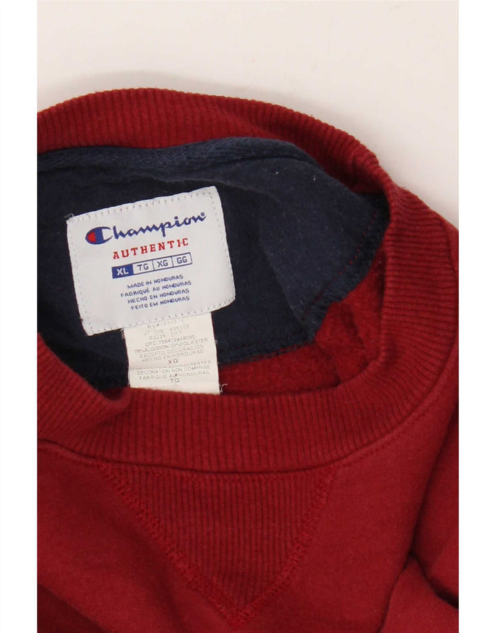 Champion Mens Sweatshirt Jumper XL Burgundy Cotton