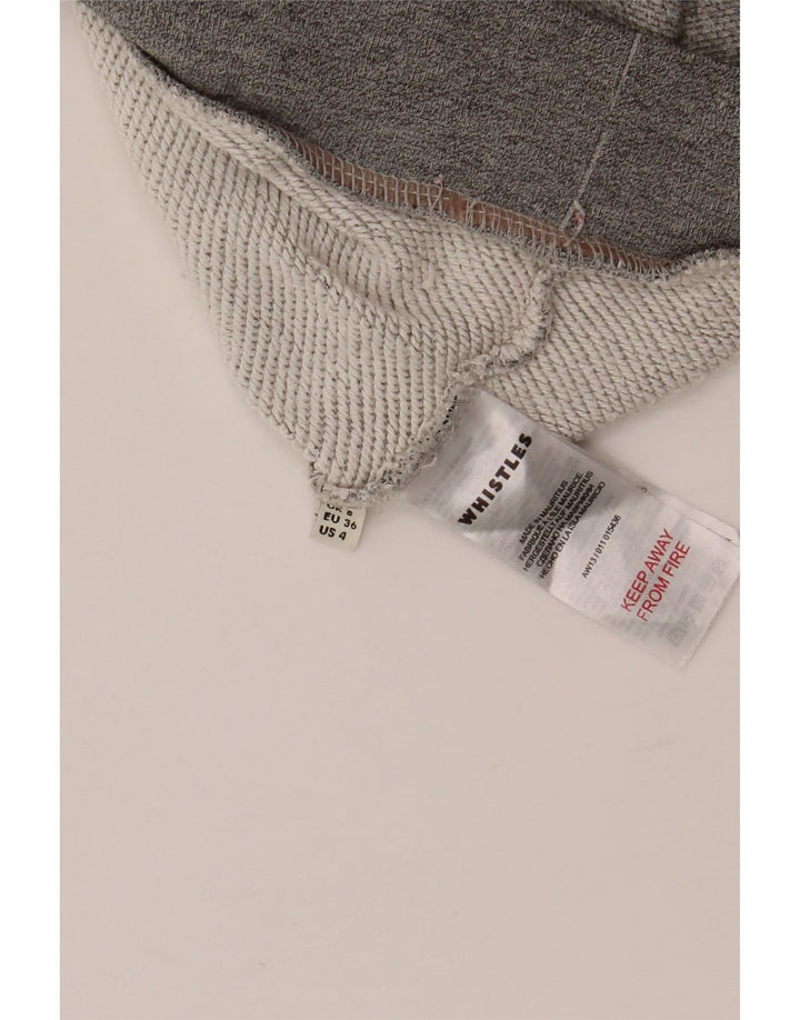 WHISTLES Womens Oversized Graphic Sweatshirt Jumper UK 8 Small  Grey