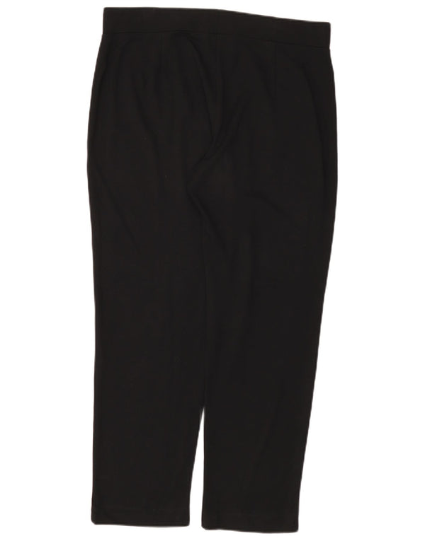 Marks & Spencer Womens Tapered Casual Trousers UK 14 Large W32 L26 Black