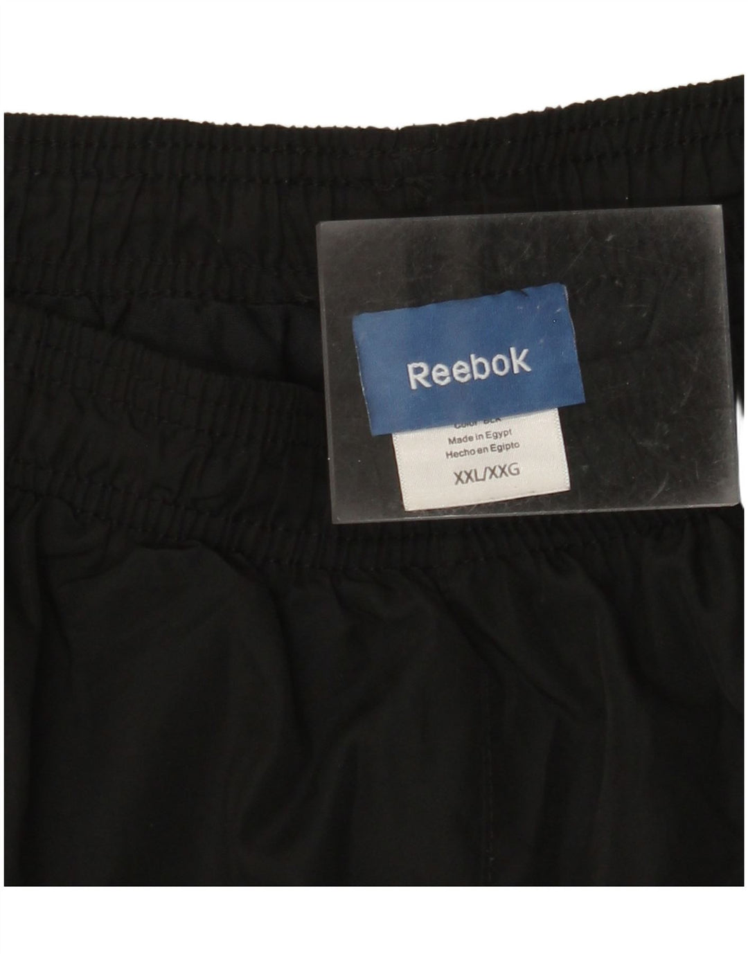REEBOK Mens Tracksuit Trousers Joggers 2XL  Black Colourblock Polyester