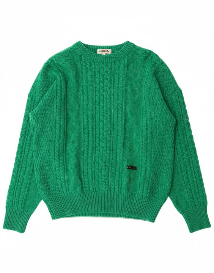 VINTAGE Womens Boat Neck Jumper Sweater IT 48 XL Green