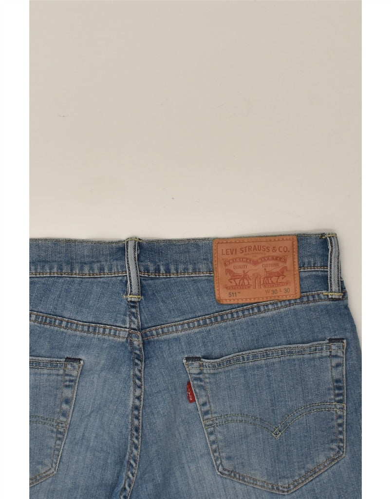 LEVI'S Mens 511 Denim Shorts W30 Medium Blue Cotton | Vintage Levi's | Thrift | Second-Hand Levi's | Used Clothing | Messina Hembry 