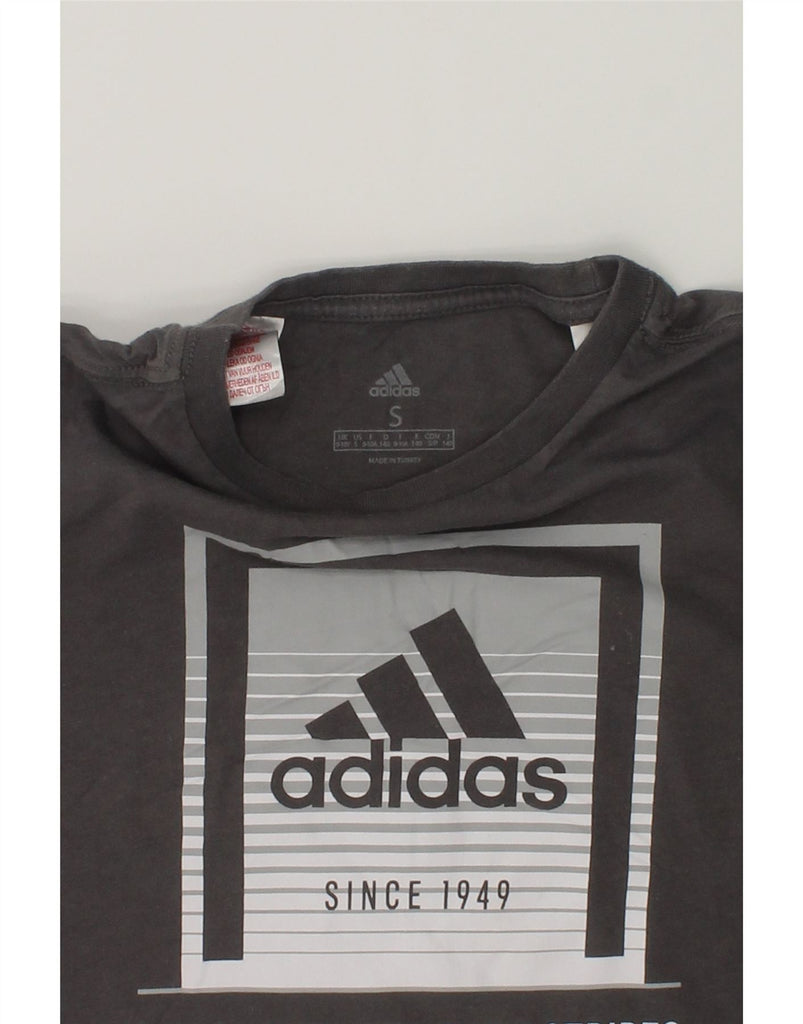 ADIDAS Boys Graphic T-Shirt Top 9-10 Years  Grey Cotton | Vintage Adidas | Thrift | Second-Hand Adidas | Used Clothing | Messina Hembry 