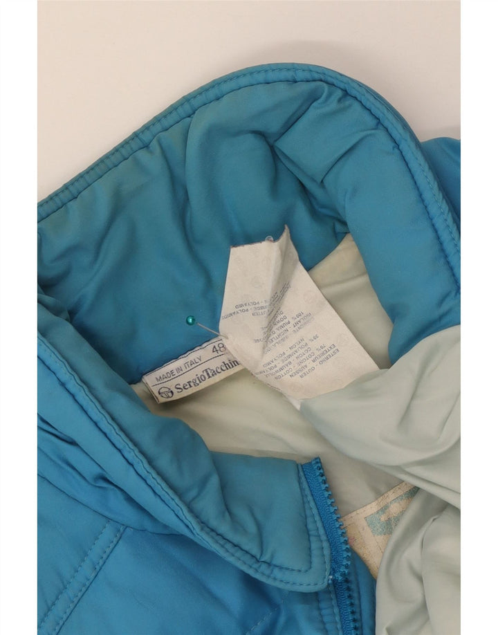 Sergio Tacchini Mens Padded Gilet IT 48 Medium Blue Cotton