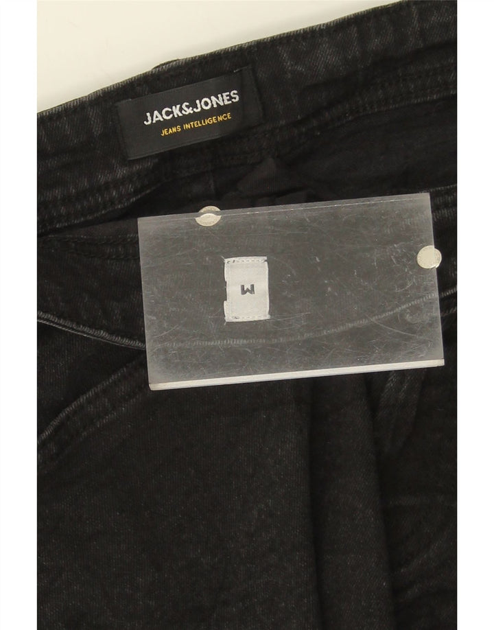 JACK & JONES Mens Regular Fit Denim Shorts Medium W32  Black Cotton