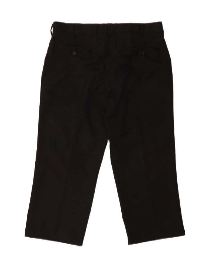 IZOD Mens Straight Capri Trousers W34 L22 Black Polyester Vintage Izod and Second-Hand Izod from Messina Hembry 