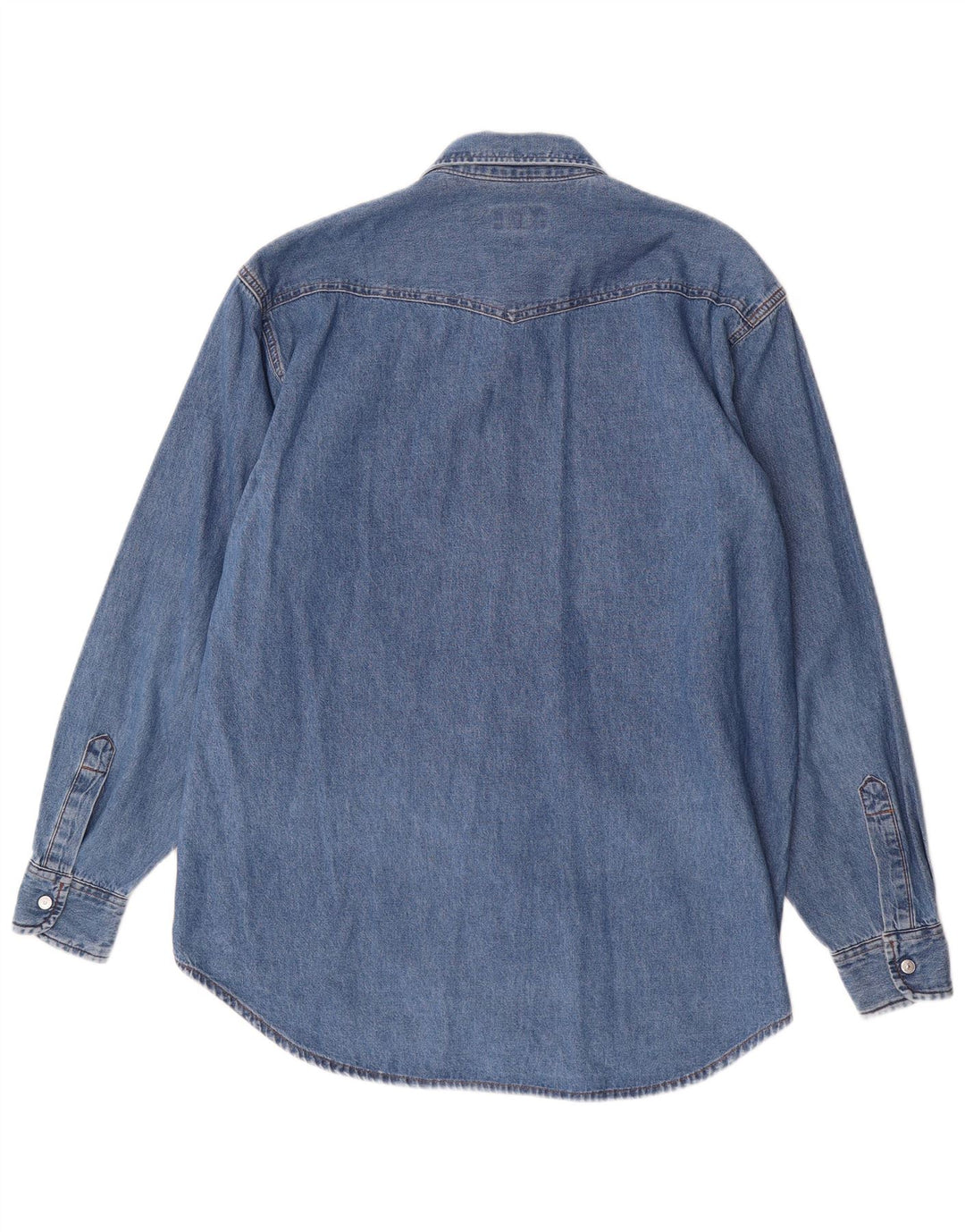 CARRERA Mens Denim Shirt Medium Blue Cotton