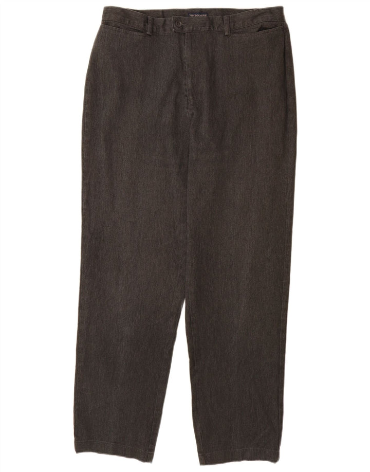 Dockers Womens Tapered Casual Trousers US 16 2XL W32 L31 Grey Cotton